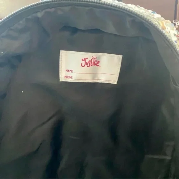 Justice Sparkle Panda Sequin Flip Backpack – Big Eyes Face Design - Picture 10 of 10